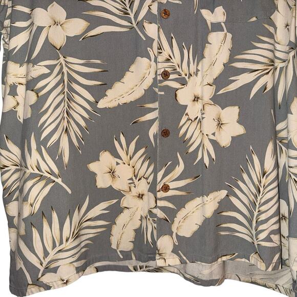 Paradise Coves Sz XXL Tropical Print Button Down Shirt Coastal Vacation Cruise - Picture 4 of 7